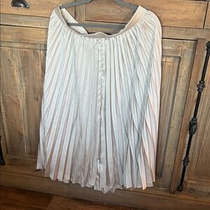 J. Crew Pleated Skirt in Champagne